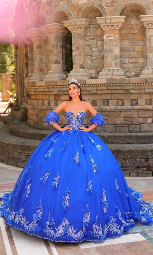 Can You Wear a Tiara with a Royal Blue Ball Gown